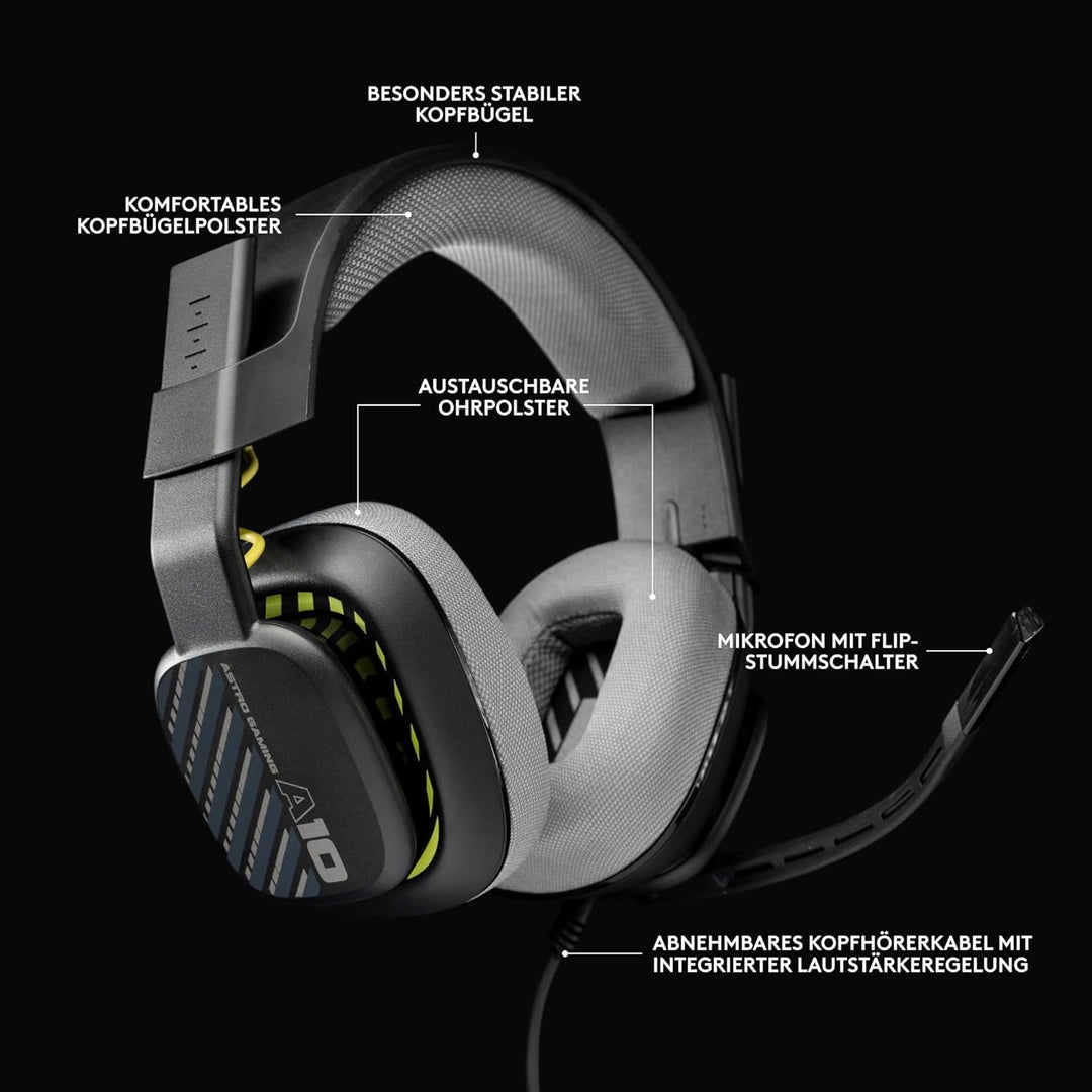 Logitech G G923 TRUEFORCE Gaming Rennlenkrad mit Pedalen + ASTRO A10 Gaming-Headset Gen 2 Kabelgebun
