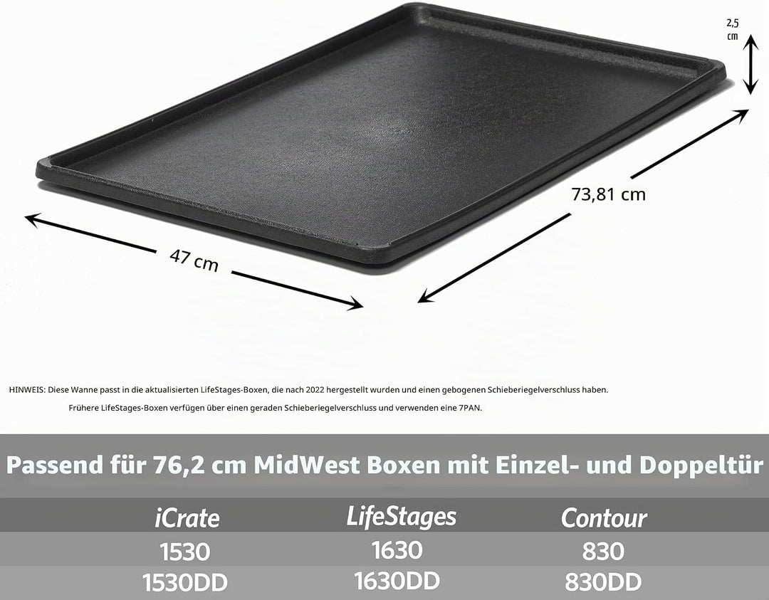 Ersatz-Hundebox für Midwest und New World Hundebox 76,2 cm, 76,2 cm