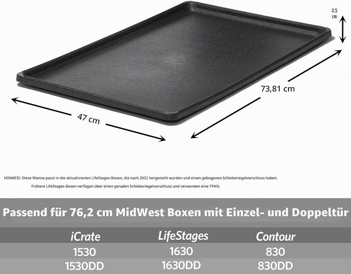 Ersatz-Hundebox für Midwest und New World Hundebox 76,2 cm, 76,2 cm