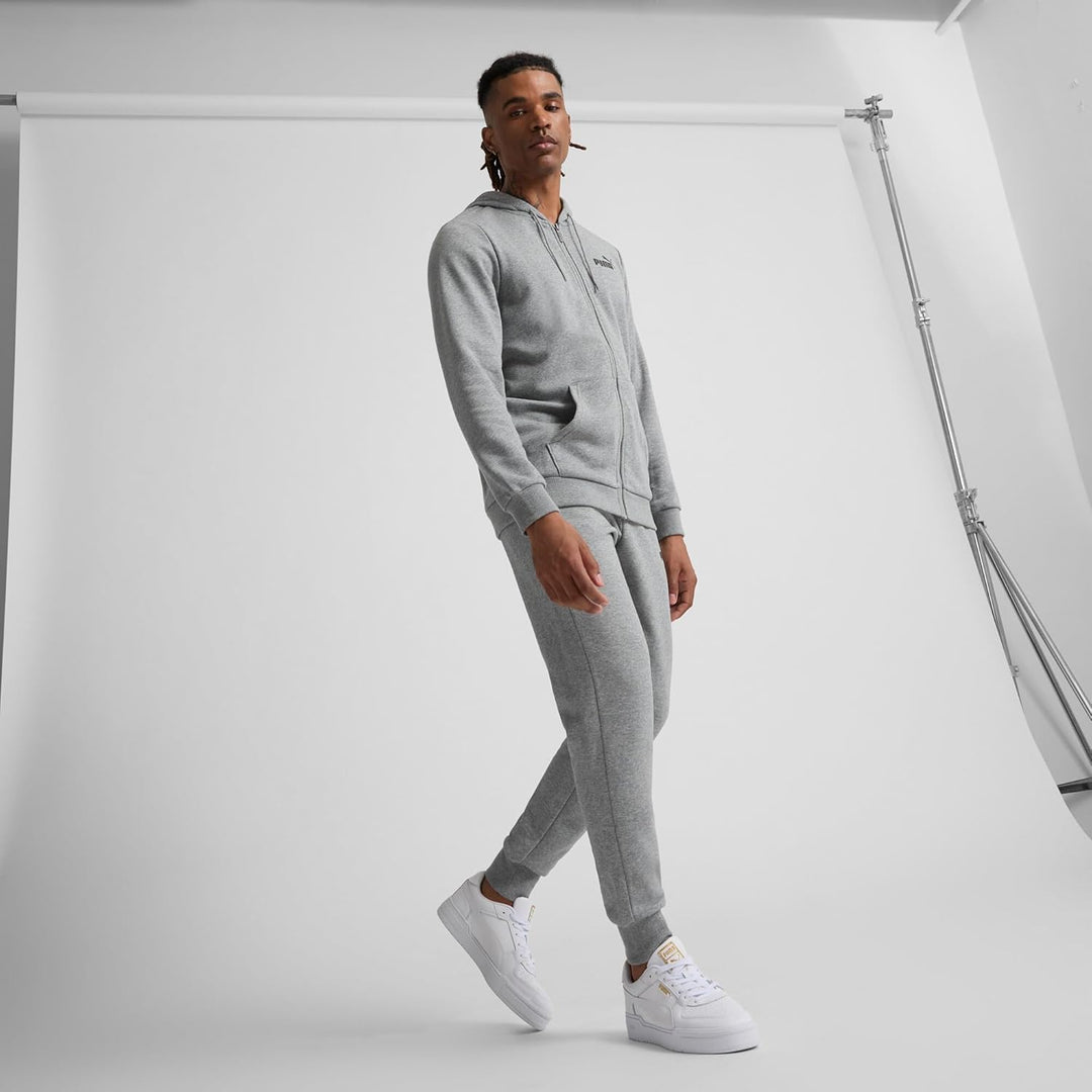 PUMA Herren ESS Logo Pants FL Cl Hose S Medium Gray Heather, S Medium Gray Heather