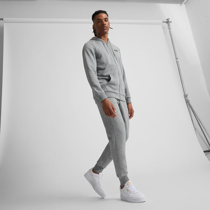 PUMA Herren ESS Logo Pants FL Cl Hose S Medium Gray Heather, S Medium Gray Heather