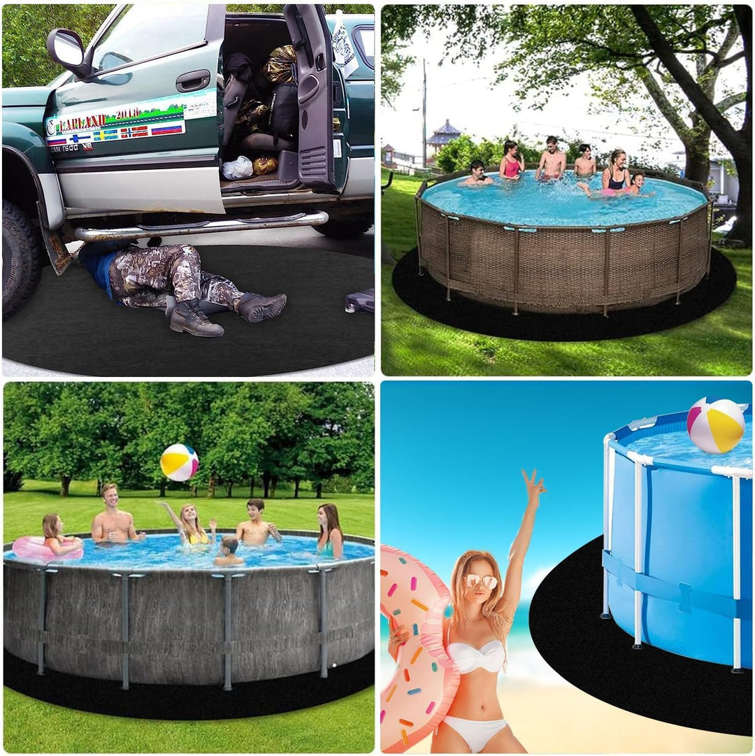 300CM Whirlpool Poolmatten Schutzboden, Pool Bodenmatte,Outdoor Poolunterlage Poolmatten Schutzboden