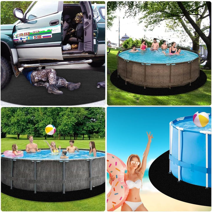 300CM Whirlpool Poolmatten Schutzboden, Pool Bodenmatte,Outdoor Poolunterlage Poolmatten Schutzboden