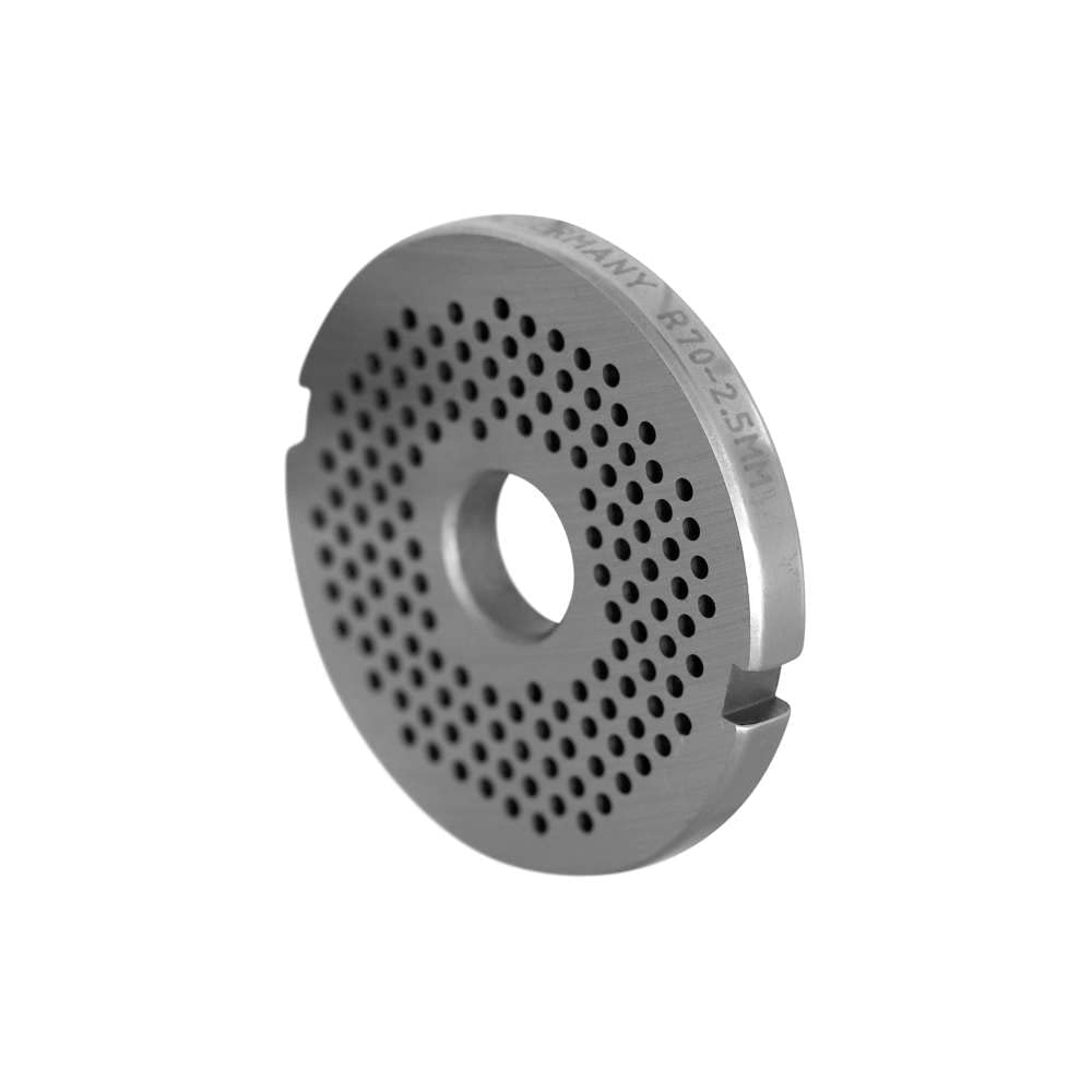 Wolfcut Lochscheiben codiert mit 2 Nuten kompatibel mit Fleischwolf Edertal EMS70 (2,5 mm), 2,5 mm