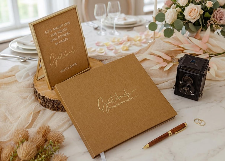 Love Notes Gästebuch Hochzeit mit Fragen zum Ausfüllen – Hochwertiges Hochzeitsbuch für unvergesslic