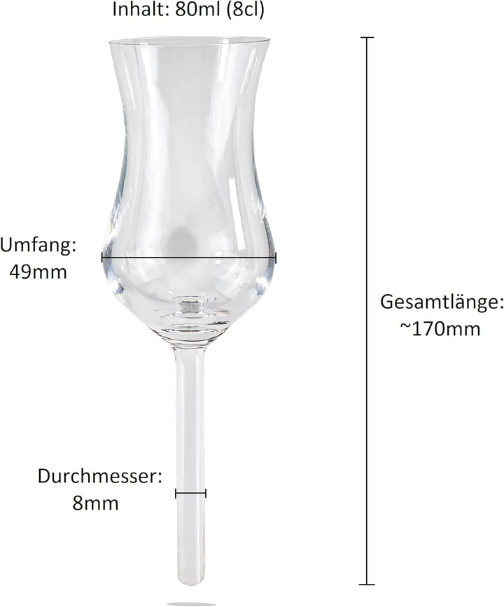 Deggelbam Grappaglas ohne Fuss, 6x Gläser