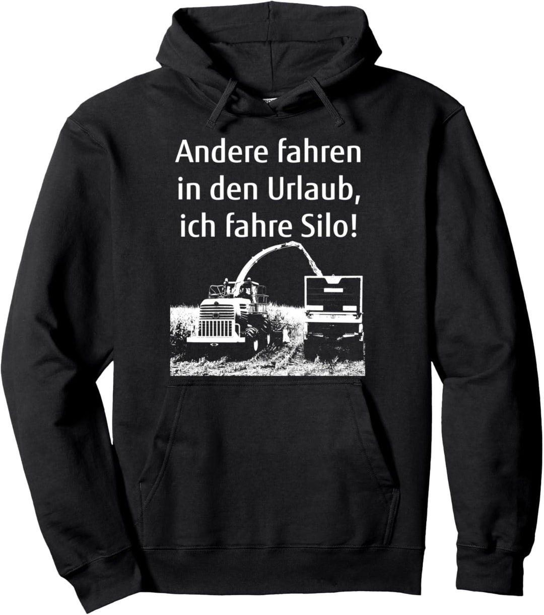 Landwirt Mais häckseln Silo fahren Lohnunternehmer Trecker Pullover Hoodie