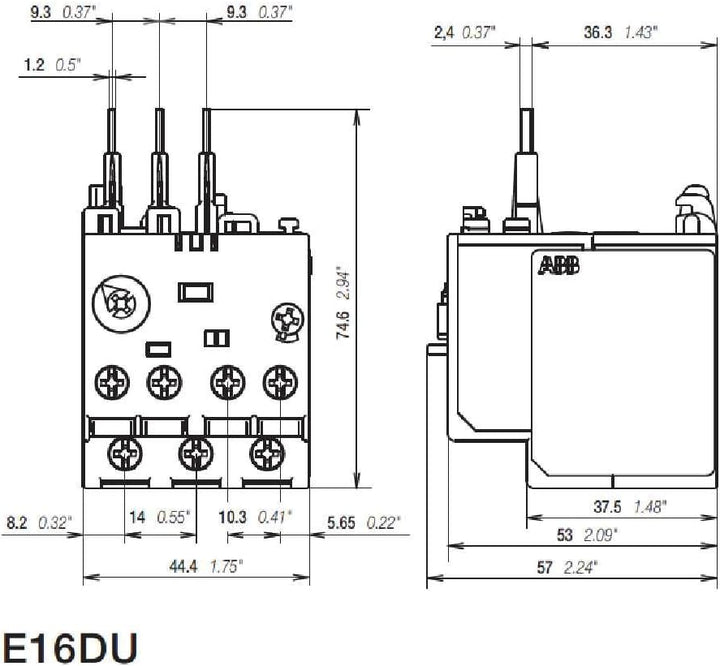 Elektronisches Überlastrelais ABB E16DU - 1,0