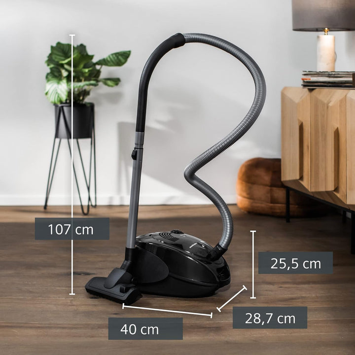 Siemens Staubsauger mit Beutel synchropower VS06B112A, Bodenstaubsauger, Hygiene-Filter, Bodendüse f