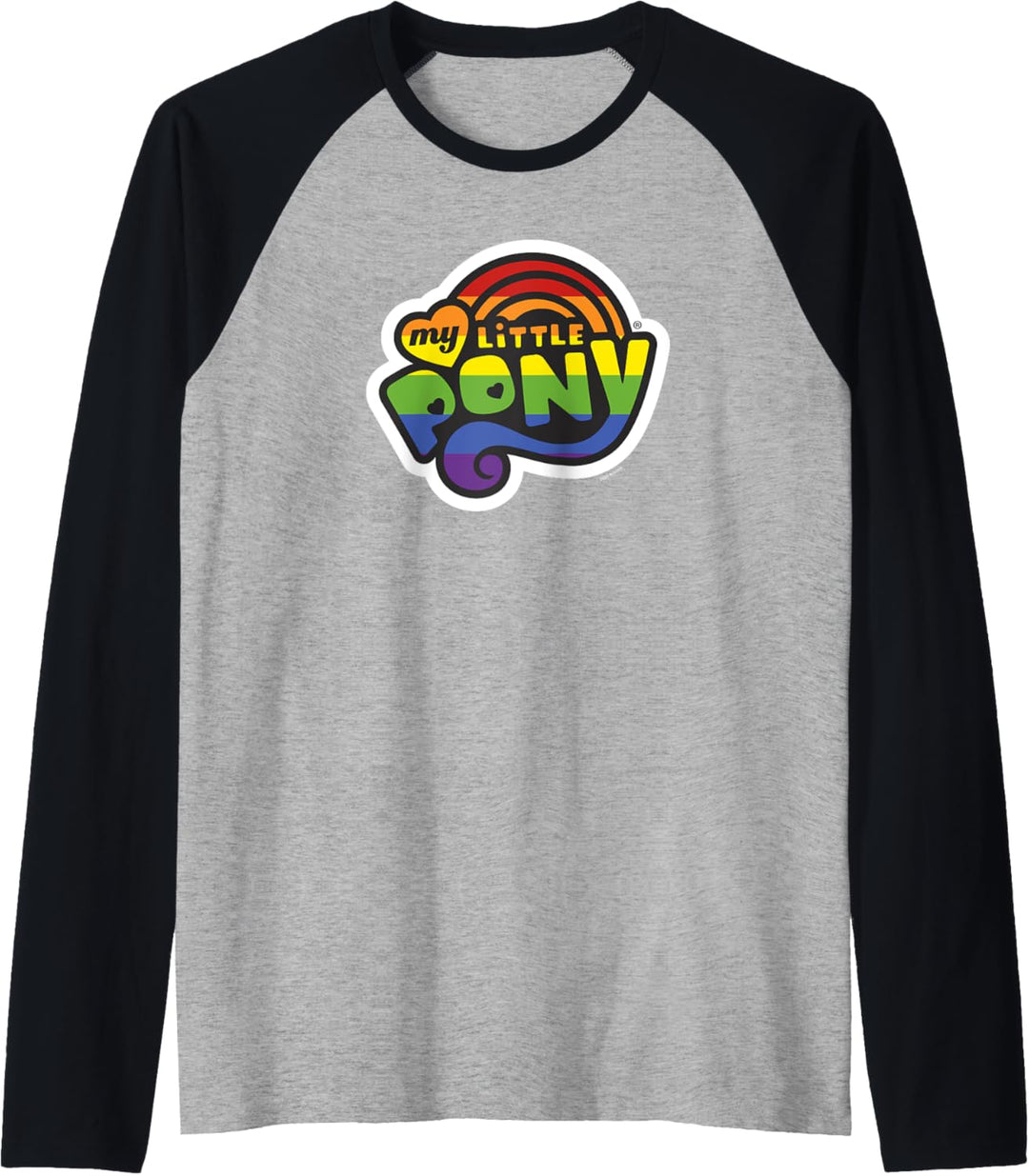 My Little Pony: Friendship Is Magic Outline Rainbow Logo Raglan