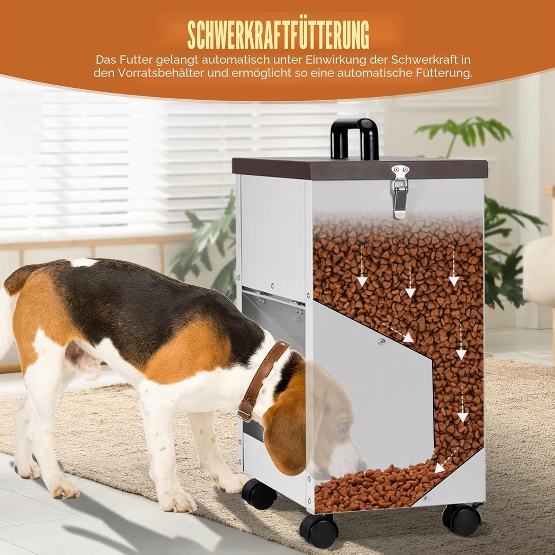 Automatischer Hundefütterer, 30lb Grosse Rasse Schwerkraft Auto Dog Food Dispenser Für Outdoor Gross