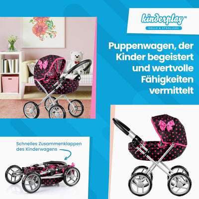 Kinderplay Puppenwagen, Spielzeugwagen – Kinderwagen für Puppen. Dieser Kinderwagen ist für Kinder L