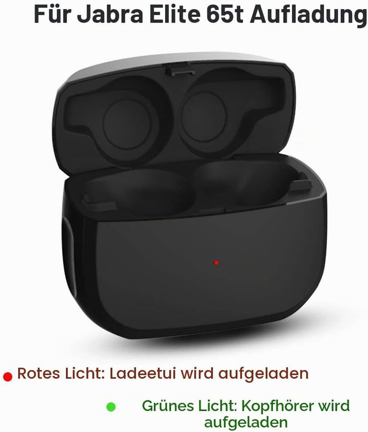 Ersatz Ladecase Kompatibel mit Jabra Elite Active 65t und Jabra Elite 65t, Schutzhülle für drahtlose