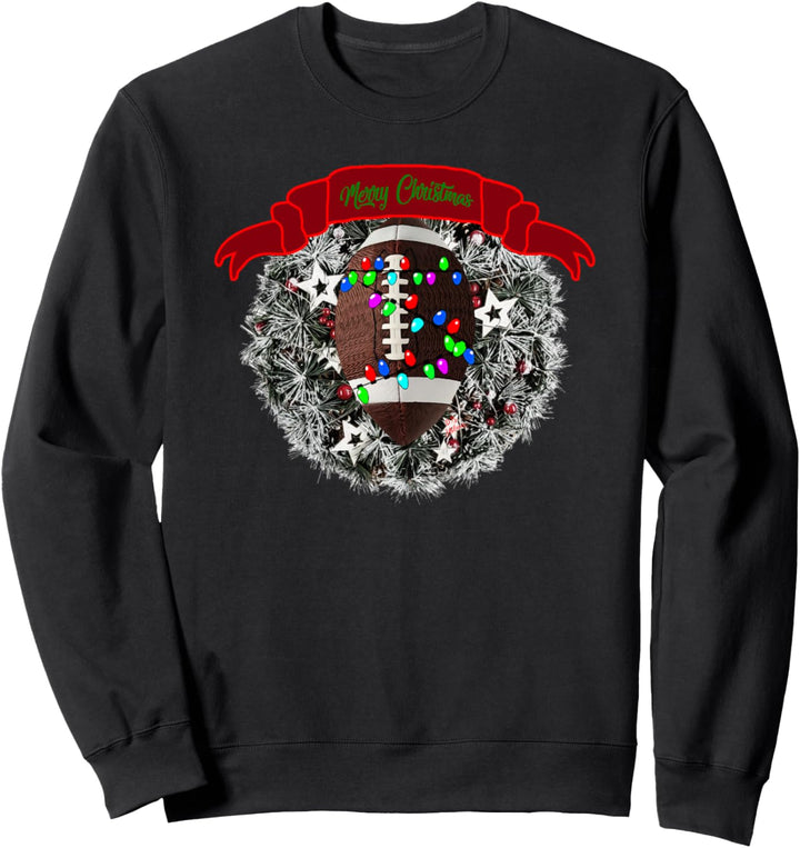 football ugly christmas sweater merry christmas football Sweatshirt