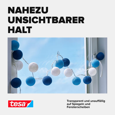 tesa Powerstrips DECO Haken SMALL im 3er Pack - Klebehaken für Deko an Glas und Spiegel - bis zu 200