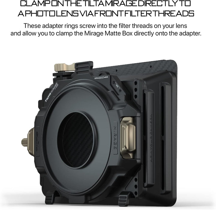 Tilta 52mm Objektivaufsätze Adapterring für MB-T16 Mirage Matte Box Kamera Objektivadapter MB-T16-52