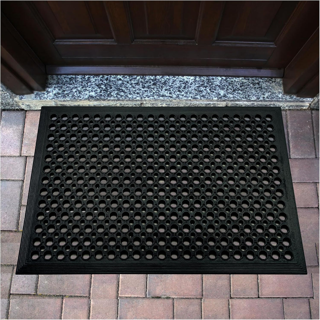 Doortex® Open-Top Schwarz Anti-Ermüdungsmatte - 60 x 90cm 90L x 60B x 1.4D cm Schwarz, 90L x 60B x 1