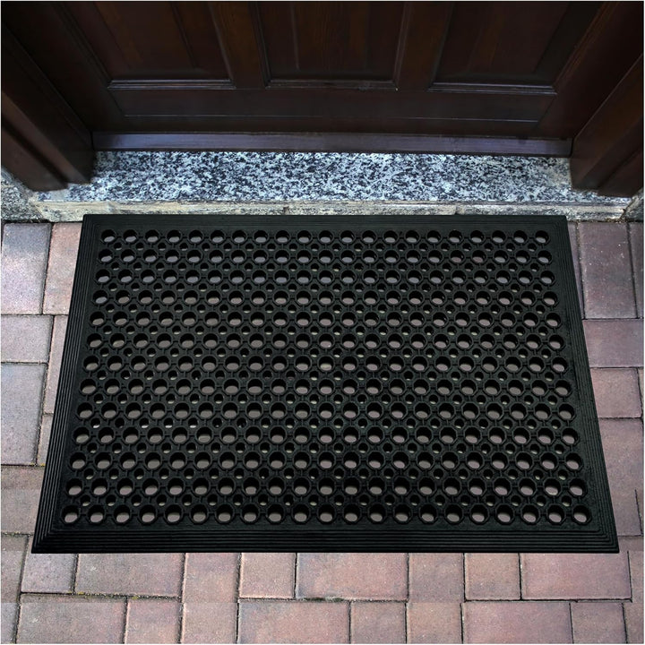 Doortex® Open-Top Schwarz Anti-Ermüdungsmatte - 60 x 90cm 90L x 60B x 1.4D cm Schwarz, 90L x 60B x 1