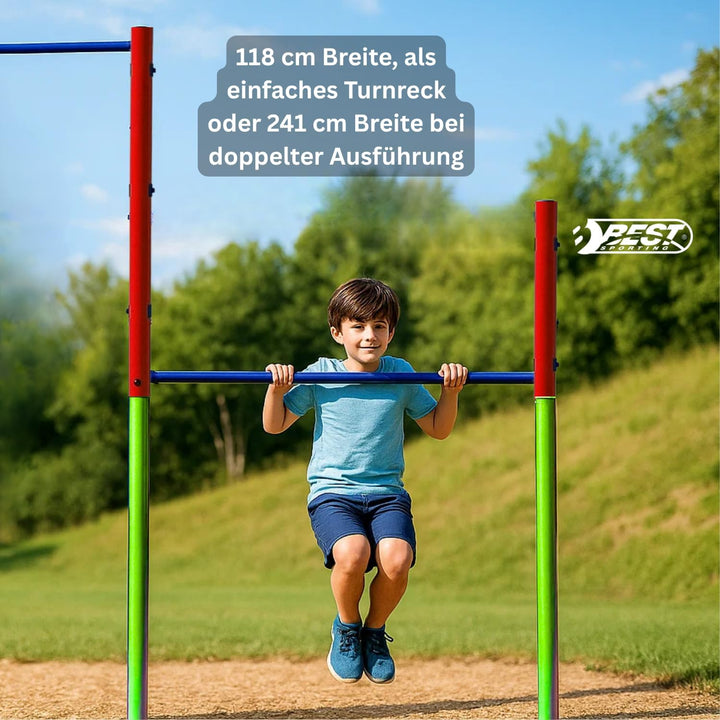 Best Sporting Turnreck Garten I Reckstange Garten Kinder und Erwachsene I Höhenverstellbare Kletters