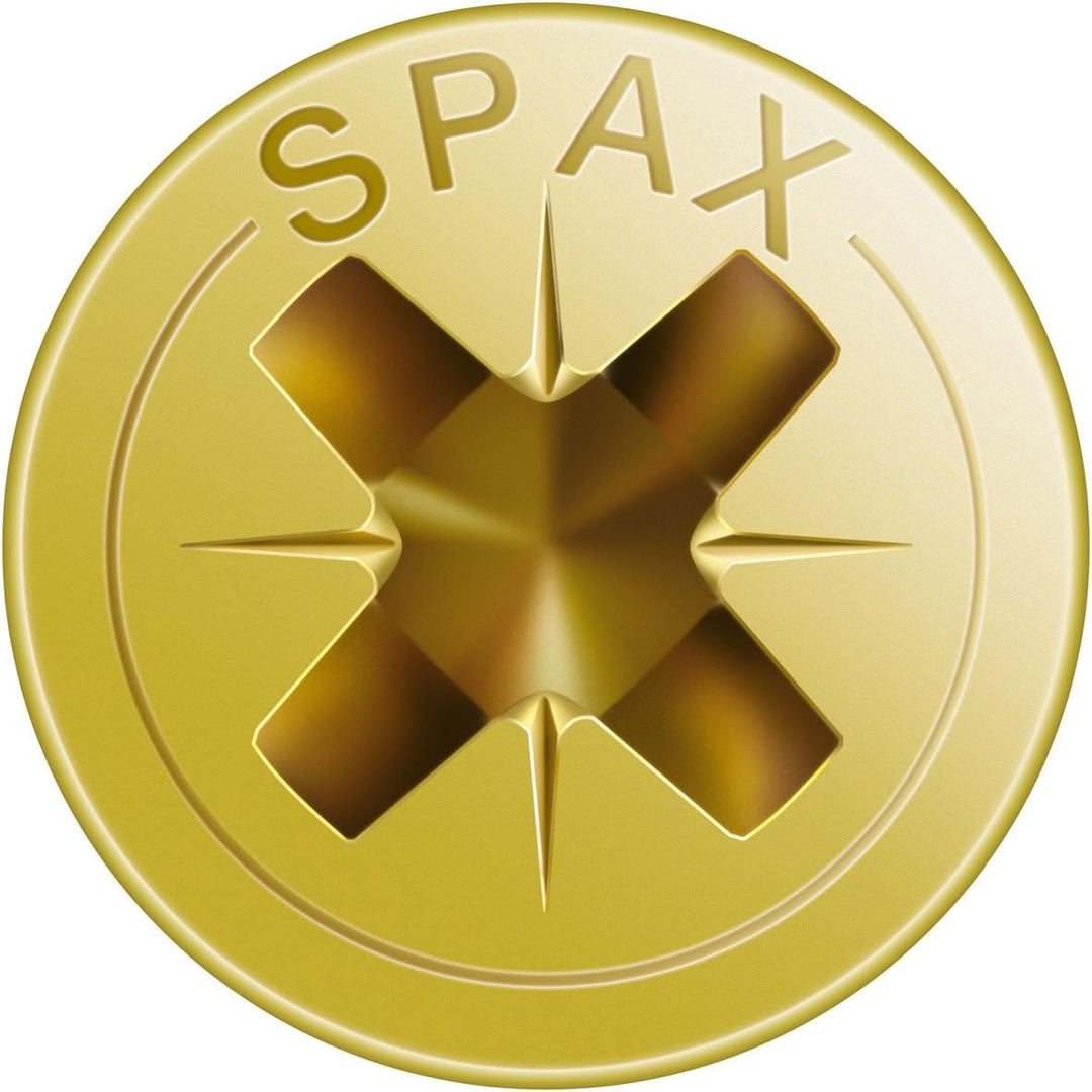 SPAX Universalschraube, 3,5 x 45 mm, 1000 Stück, Kreuzschlitz Z2, Senkkopf, Teilgewinde, 4CUT, YELLO