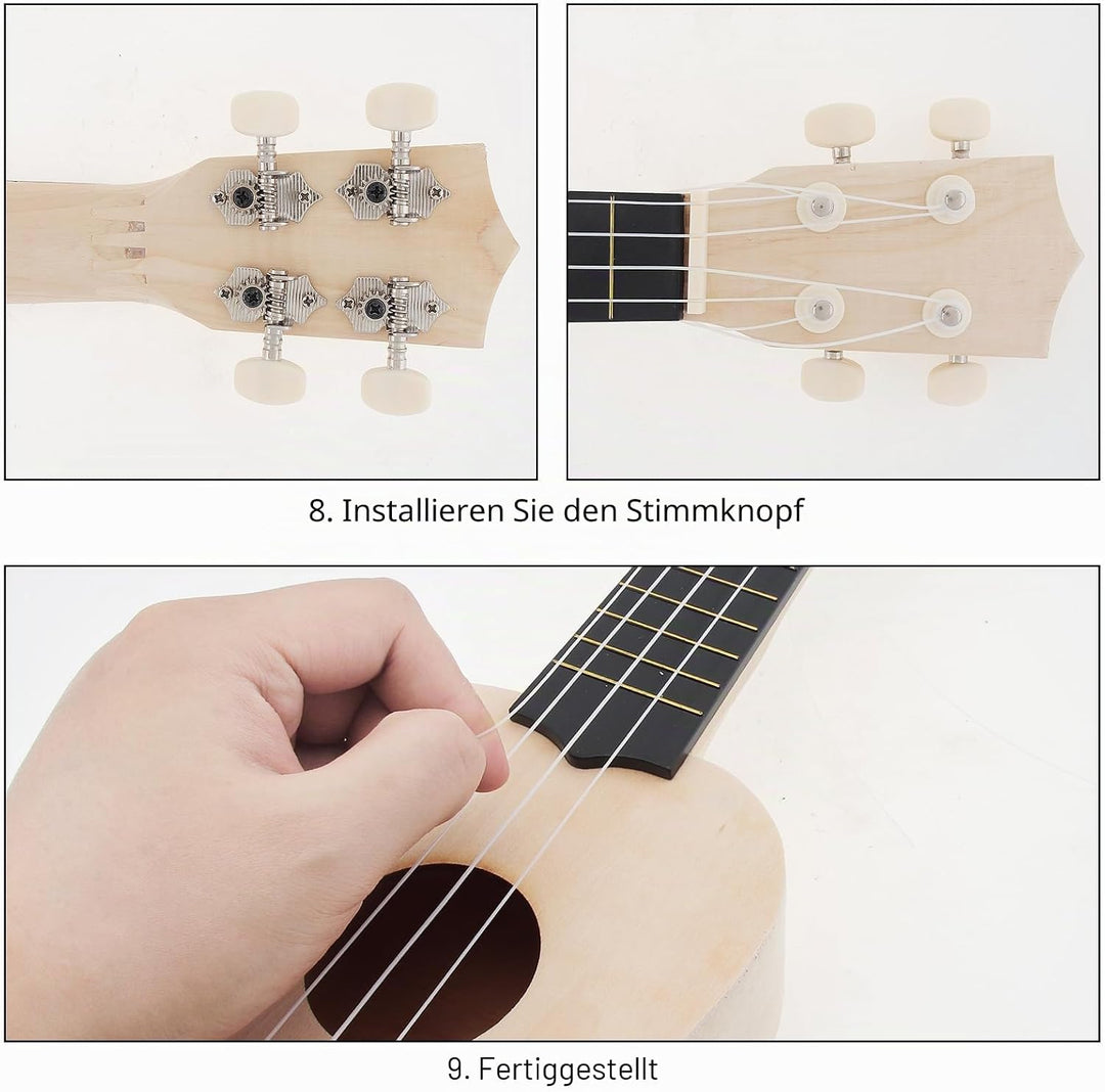 OriGlam DIY Ukulele Kit, machen Sie Ihre eigene Ukulele DIY Kit, Sopran Hawaii Ukulele, Ukulele, Haw