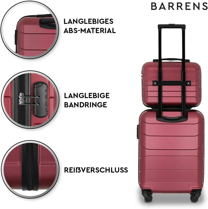 BARRENS Kosmetiktasche | Reiseetui mit Griff | Handgepäck | Zur Befestigung am Koffer oder zum Trage