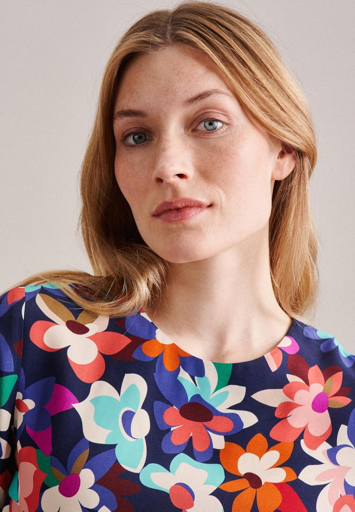 Seidensticker Damen Regular Fit Langarm Bluse 36 Blau, 36 Blau