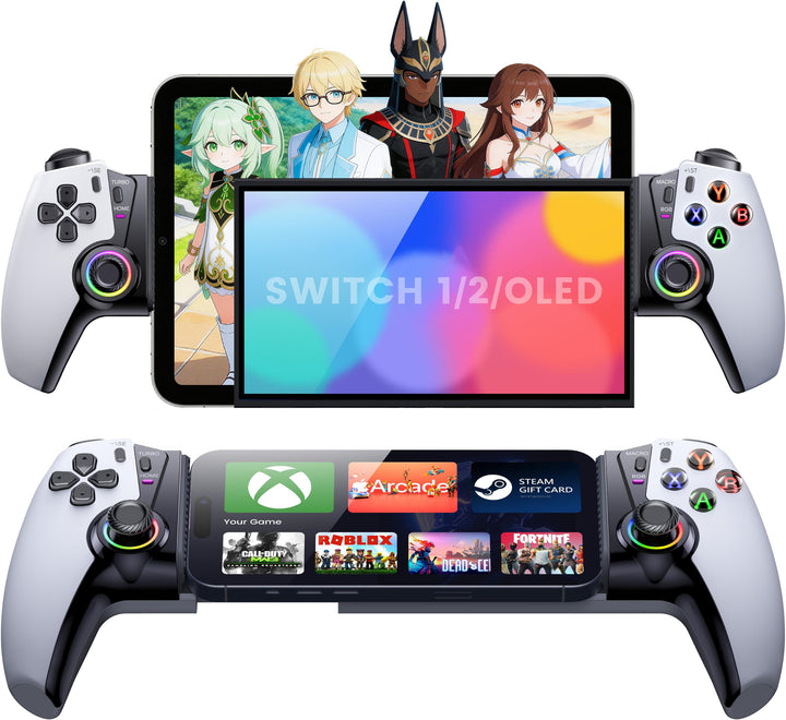 HASACOOL Handy Controller Bluetooth für iPhone/Android mit Hall-Effekt Joysticks/Hall Trigger, 1000m