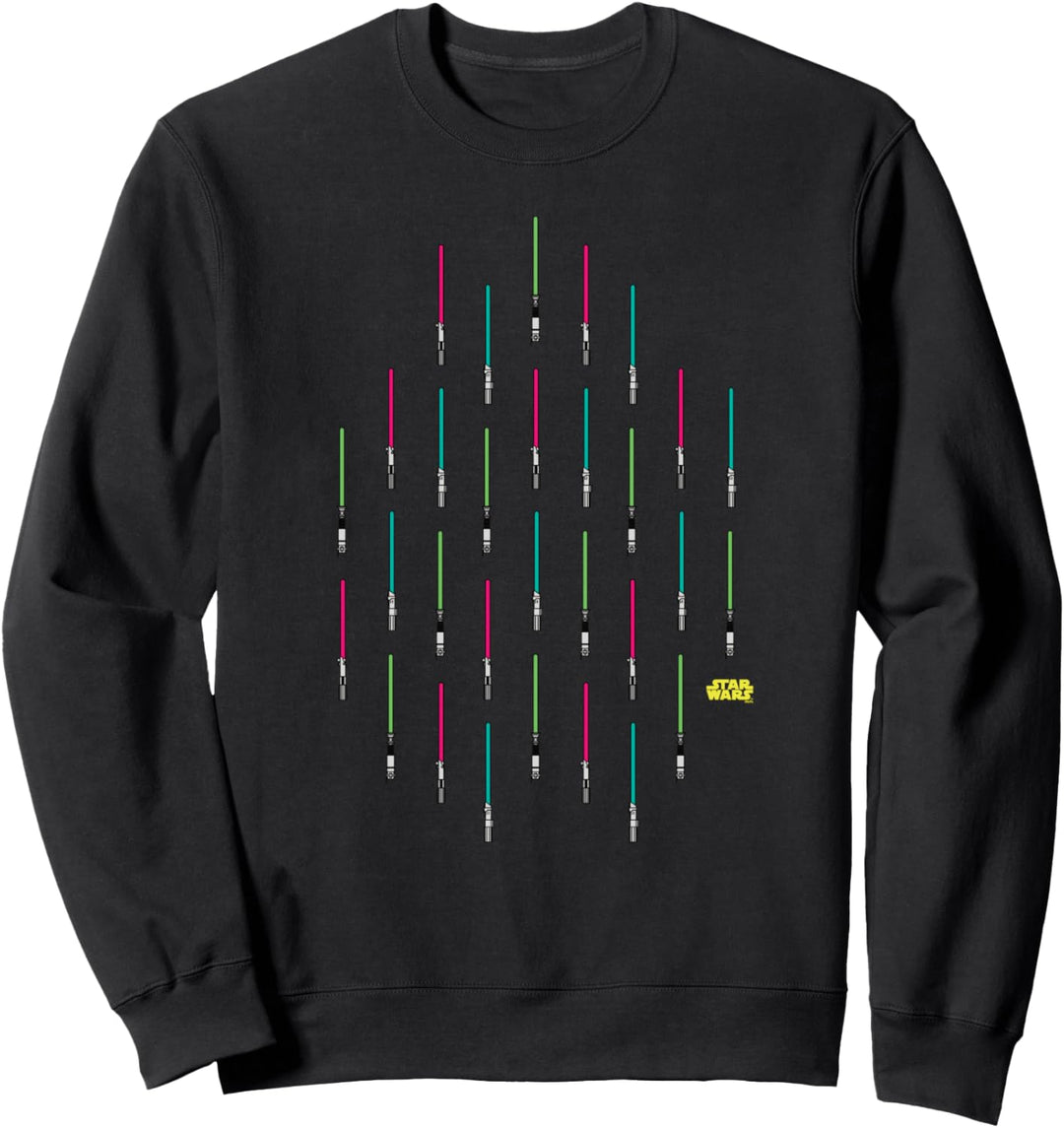 Star Wars Neon Lightsabers Print Sweatshirt