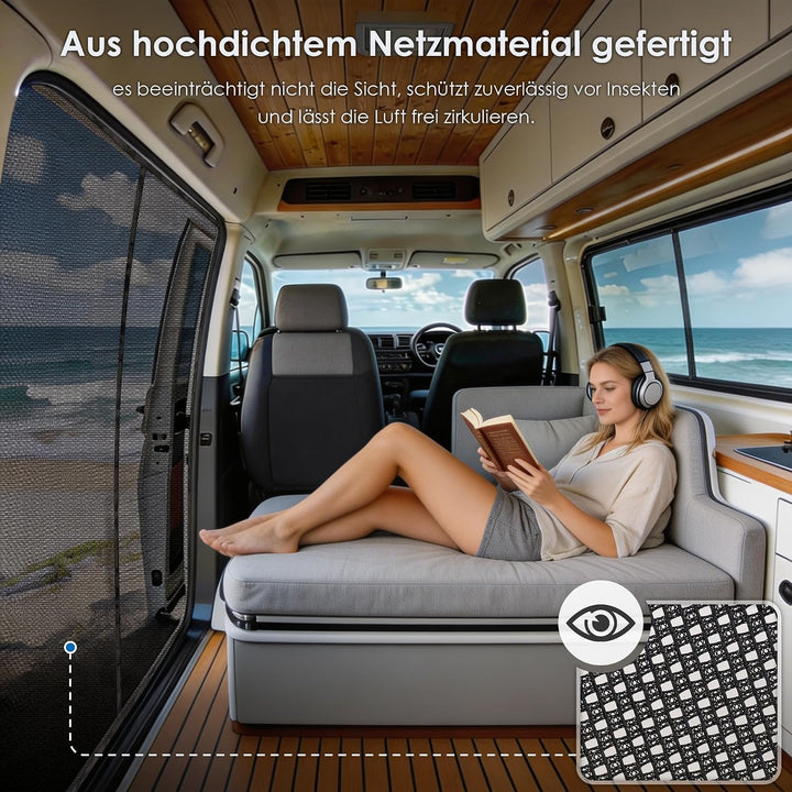 FIVAVA Magnetisches Moskitonetz für VW T5 T6 Seitentür