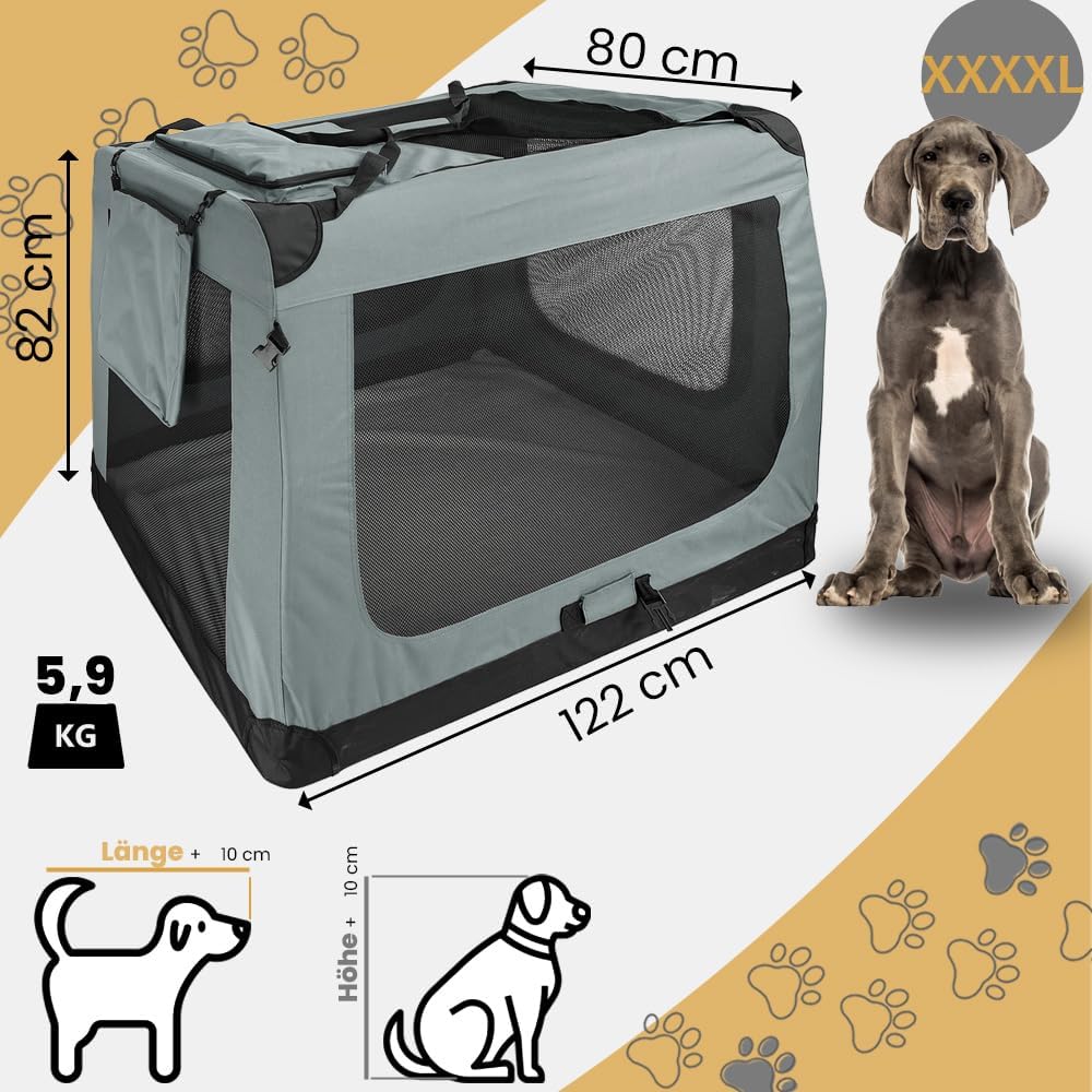 Faltbare Hundebox Transporttasche Transportbox Auto für Katze Hunde Grosse Kleine Box Bag Bed Decke