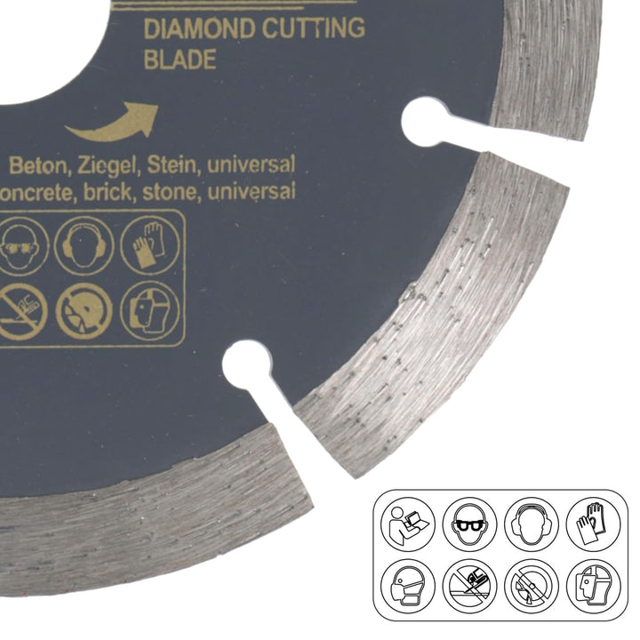 PRODIAMANT Diamanttrennscheiben Set 2x 125mm universal Trennscheibe für Stein, Beton, Granit, Mauerw