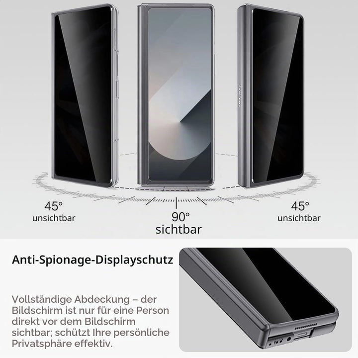 Miimall Kompatibel mit Samsung Galaxy Z Fold 6 Hülle mit Displayschutz Anti-Peeping+Magnetischer Sch