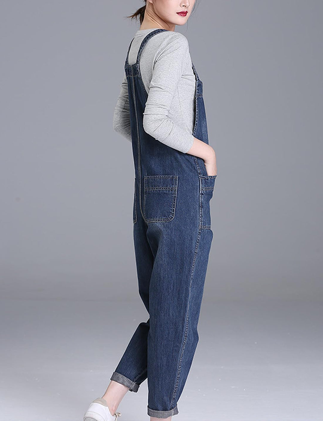Damen Casual Loose Denim Latzhose Bib Verstellbare Jean Overalls Romper Jumpsuit Harem Hosen, S Dunk