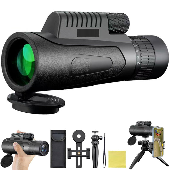 Monocular, 10-30x50 Monocular Telescope, für Erwachsene und Kinder, FMC BAK4 Prisma, Monokular klein