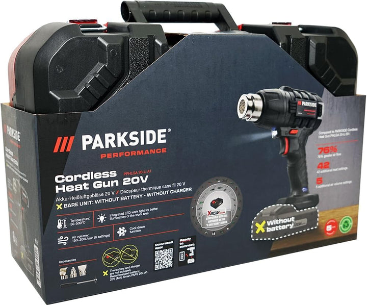 HEADNMORE® Bundle - PARKSIDE PERFORMANCE® 20V Akku Heissluftöistole PPHLGA 20 (ohne Akku) +Schlüssel