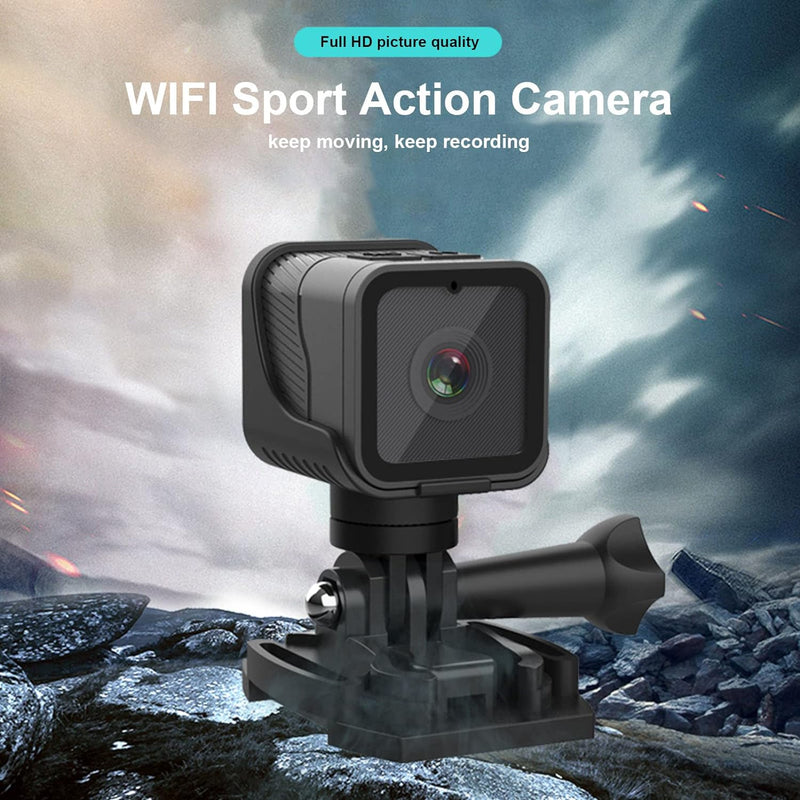 Annadue WiFi Action Kamera, 1080P 25fps HD Sport Action Kamera, Tragbarer Camcorder für Outdoor Spor