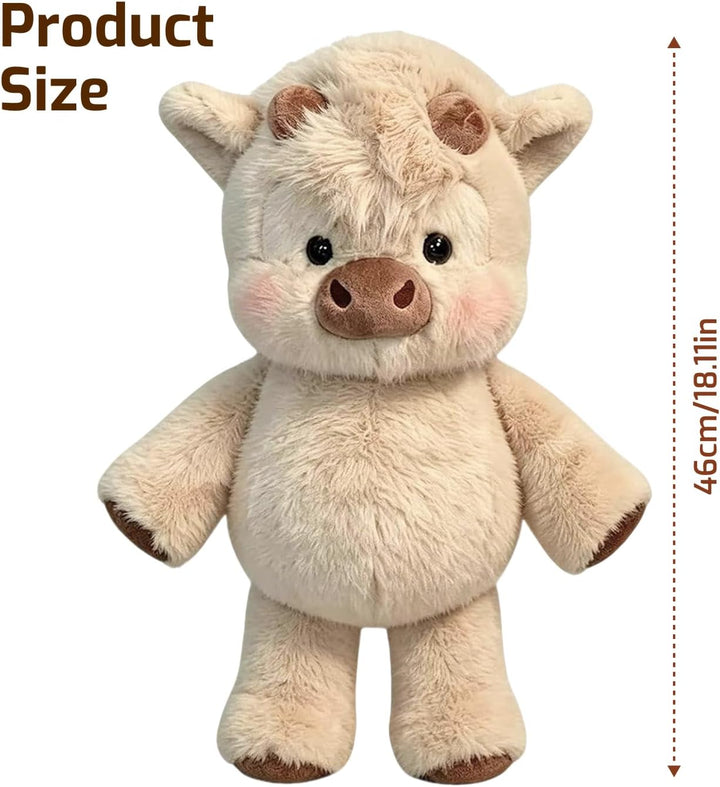 Running Cow Plush, Hochlandrind Kuscheltier Kuh, 45cm Laufendes Kuscheltier