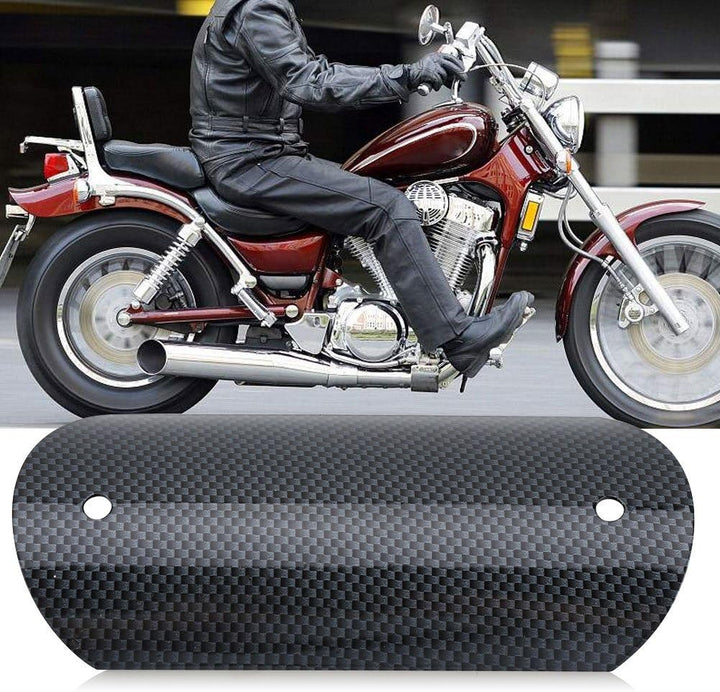 Motorrad Auspuffrohrschutz, robust langlebig einfach installieren stylisches Design Hitzeschild Edel