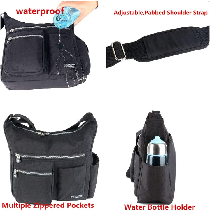 MHCNLL Crossbody-Tasche mit Anti-Diebstahl-RFID-Tasche – Damen-Geldbörse, leichte, wasserabweisende