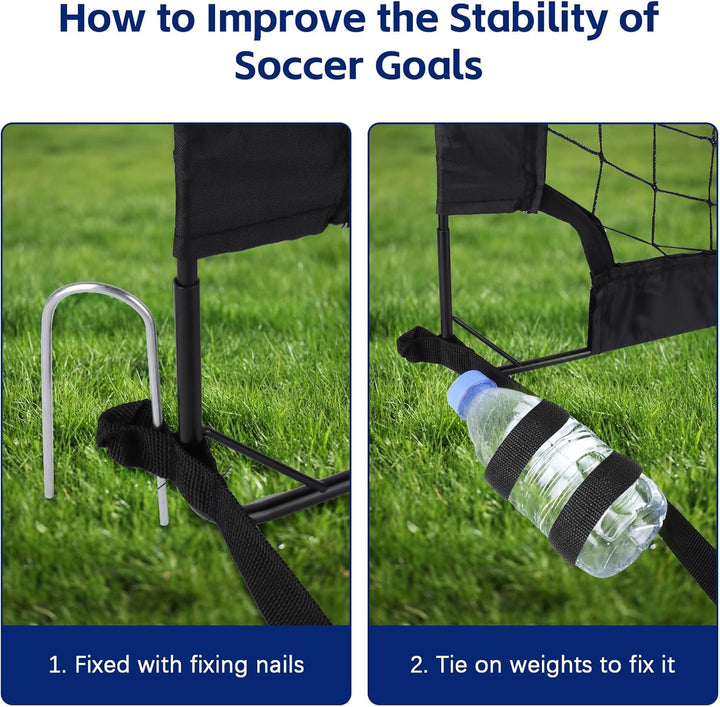 2er Fussballtor Kinder Set,grosses Fussballtor für Kinder und Erwachsene,Fussball-Tore Faltbar mit G