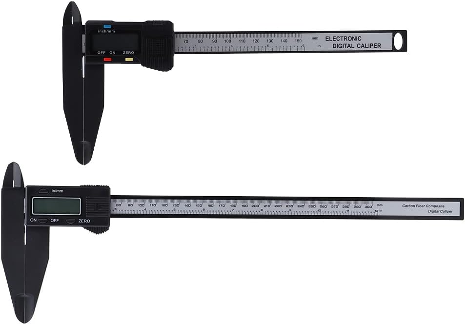 Digitaler Messschieber, 150mm / 300mm Messbereich 0,1mm Genauigkeit Metrisch Imperiale Umrechnung, K