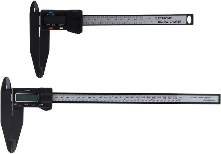 Digitaler Messschieber, 150mm / 300mm Messbereich 0,1mm Genauigkeit Metrisch Imperiale Umrechnung, K