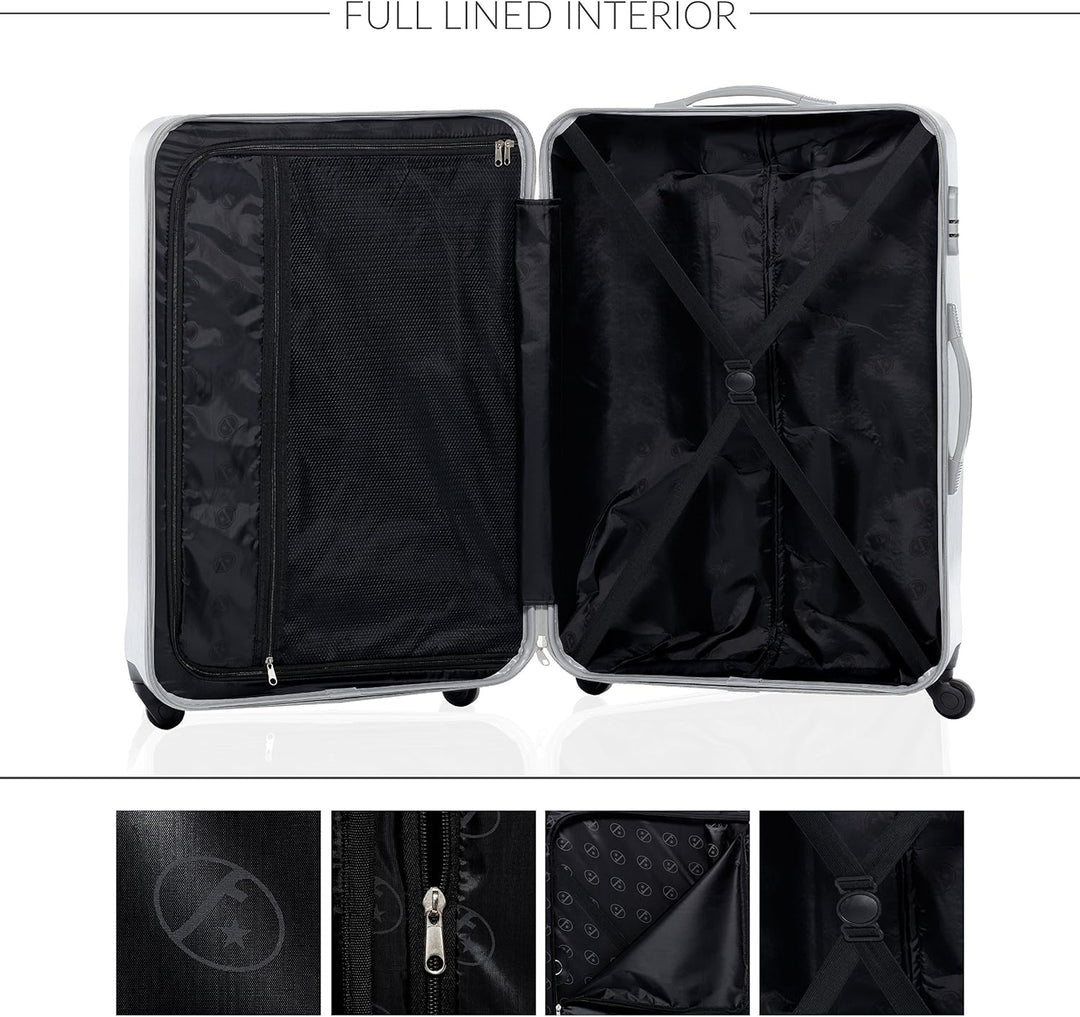 FERGÉ Kofferset mit Trolley Marseille Hartschale 3er Set - Handgepäck 55 cm, L und XL Reisekoffer 4
