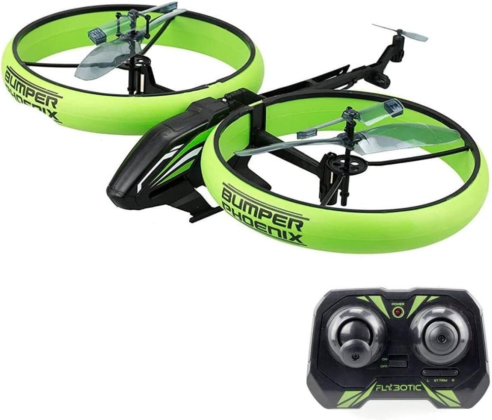 FLYBOTIC 84814 Bumper Phoenix by Silverlit, stossfest, 34 cm, Helikopter, wiederbefüllbar, automatis