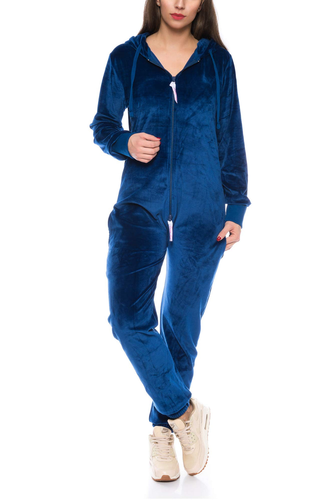 Crazy Age Damen Jumpsuit aus Samt (Nicki, Velvet) Wohlfühlen mit Style. Elegant, Kuschelig, Weich. O