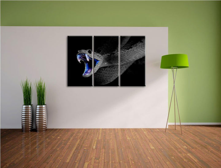 Majestätische Schlange, Natur, USA 3-Teiler Leinwandbild 120x80 Bild auf Leinwand, XXL riesige Bilde