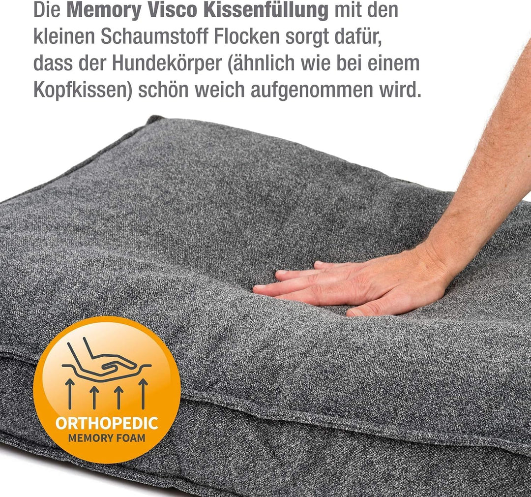 jamaxx-pets Premium Hundekissen Orthopädische Füllung, Waschbar Bezug aus Edlem Chinelle Stoff, Weic