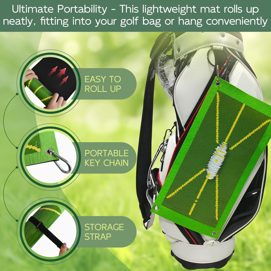Golfmatte, Golftrainingsmatte mit sofortigem Feedback, tragbare Schwungtrainingshilfe, Golf-Schlagma