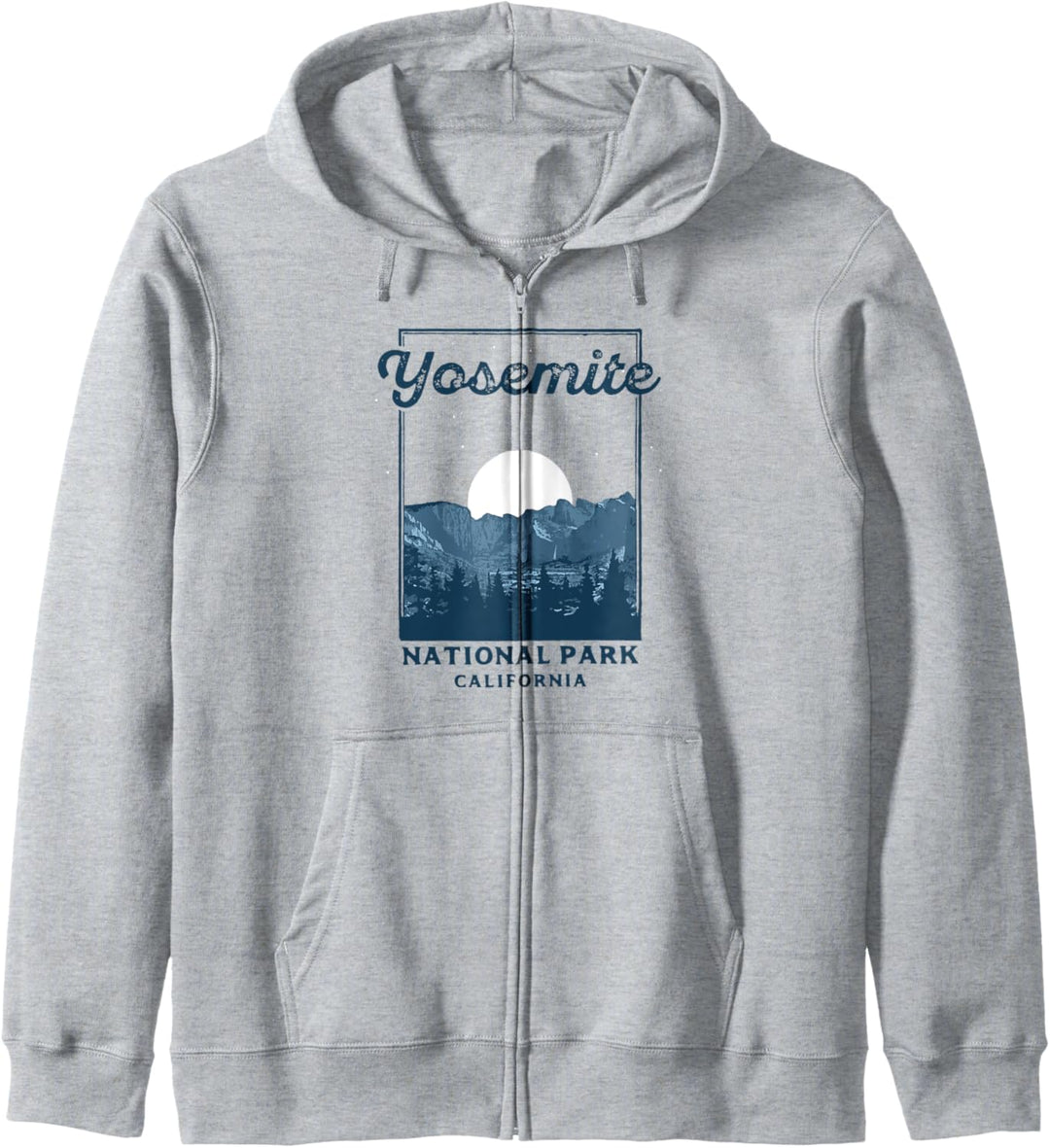 Yosemite National Park at Night Retro Moon & Stars Graphic Kapuzenjacke